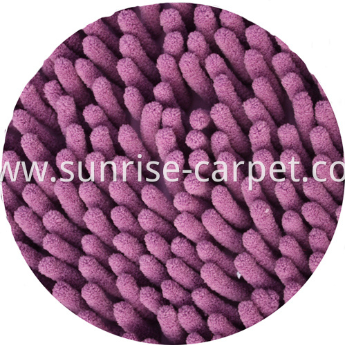 Chenille Rug with Microfiber purple